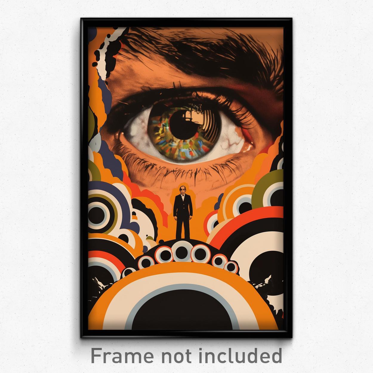 Retro Psychedelic German Film Poster - Velvety Henge Art Print