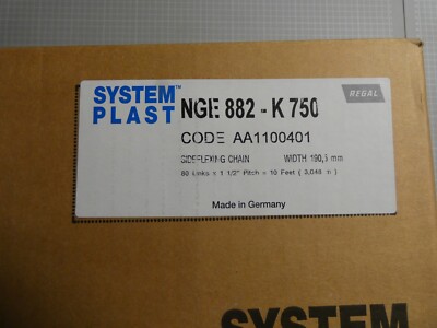 System Plast Sideflexing Chain NGE 882-K750; Breite 190,5mm; Länge 3,048m