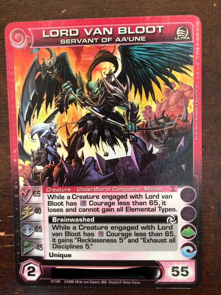 CHAOTIC 5 MIN ULTRA RARE LORD VAN BLOOT SERVANT OF AA'UUNE  CARD - Image 2 of 4