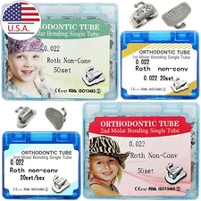 Dental Orthodontic Buccal Tubes 022 Roth 1st 2nd Molar Tubos De Ortodoncia Mesh