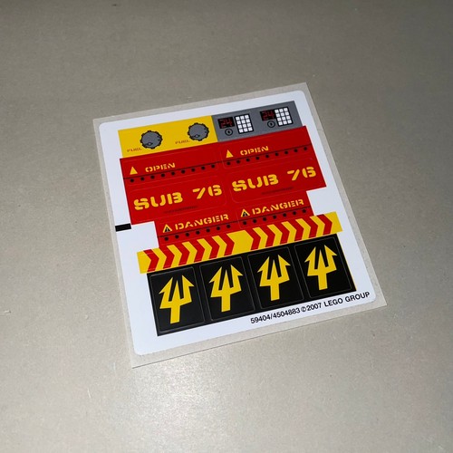 Neu Lego Aquaraiders Original unbenutzt Stickerbogen aus Schiffswrack Set 7776 - Bild 1 von 1