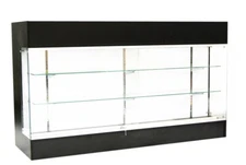 Black Laminate Wood Display Showcase Register 72 Inch POS Check Out Counter