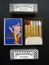 Vintage Black Wax Carnival Make up Smith Kit Motz Philadelphia Halloween NIB