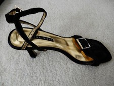 NINE WEST VELVET ANKLE STRAP EVENING SHOE - SZ 7.5M