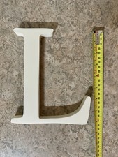 Pottery Barn Kids Wall Hanging/Standing Letter L 8 Inch Off White