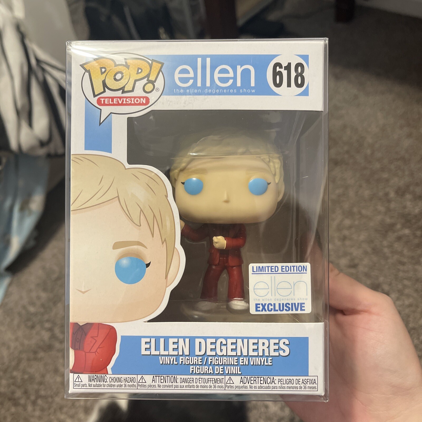 Figura De Vinilo Funko Television Holiday Ellen Degeneres #618 Nueva En Caja Con Protector