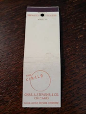 Vintage Matchcover: The Circle, Chas Stevens & Co, Chicago, IL