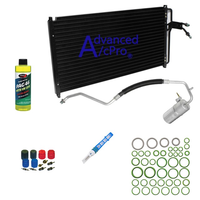 New A/C AC Condenser Kit Fits 2000 2001 2002 Ford F150 F150 V6 4.2L