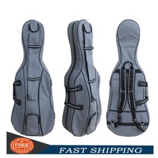 New 4/4 Full Size Gray Cello Bag with Multiple Pockets Strong Light Cello Case
