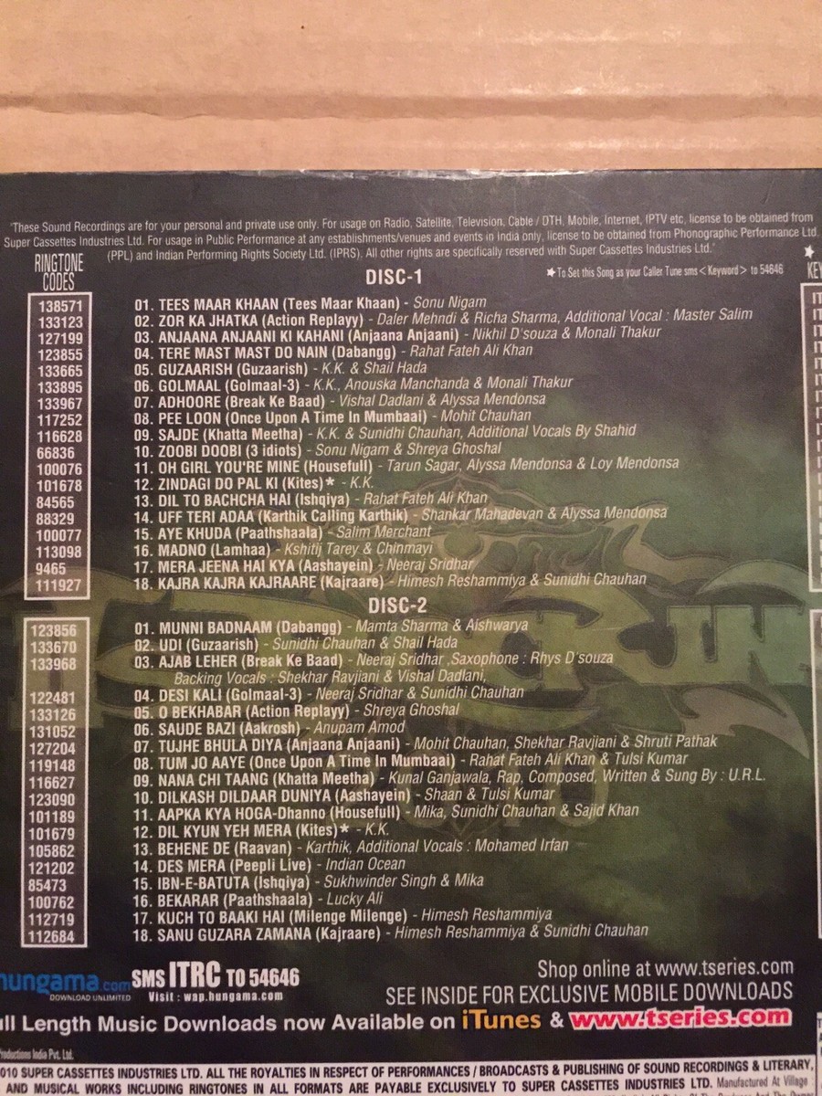 Its Rocking 2010 Bollywood Hindi Soundtrack Compilation Tseries