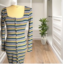 NWT Alya striped knit lightweight sweater dress size XS long sleeves