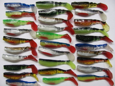 30 AEW GUMMIFISCHE TOCK SHAD 7CM SET ZANDER BARSCH RAPFEN KÖDER WOBBLER LURES