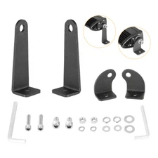 Universal Side Mounting Brackets Holder For Straight or Curved LED Light Bar US
