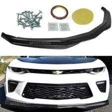 Fits 16-18 Chevy Camaro SS AC Style ADD-ON Front Bumper Lip Spoiler Body Kit PU