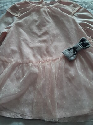 Vertbaudet- Kleid- Langarm- Tüll- Rosa- Größe 68-74- Sonderangebot-