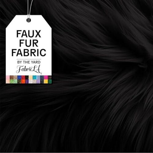 FabricLA Shaggy Faux Fur Fluffy Fabric by the yard | Artificial Art & Craft - Picture 21 of 46