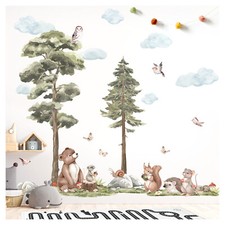 Wandtattoo Waldtiere für Kinderzimmer Wandsticker Babyzimmer Wandaufkleber DL858