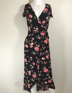 black long dress with flowers