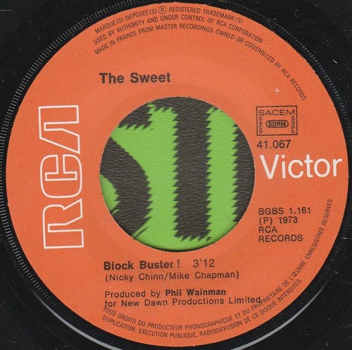 THE SWEET Block Buster! France 7 1973 UK Glam - Picture 3 of 4