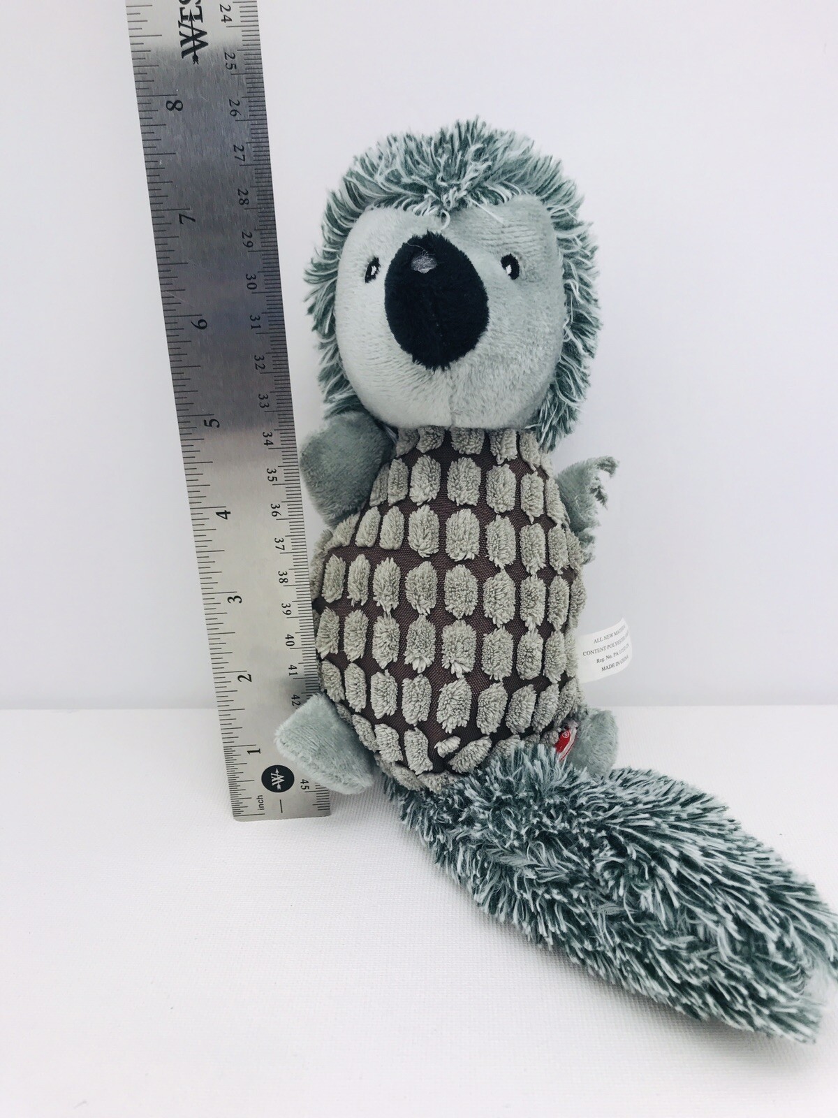 Spot Long Tail  Hedgehog Squeaky Brown Dog Toy SPOT Ethical Pets