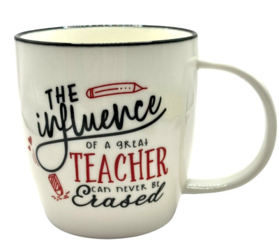 ElegantPark Mug Teacher Gift The Influence of a Teacher Can't Be Erased 13 oz