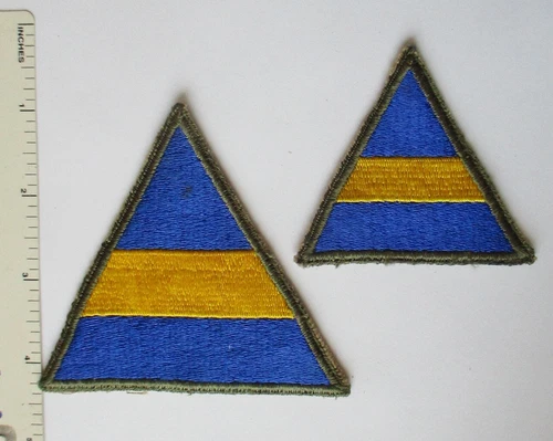 Pair 1947 Post WW2 US ARMY UNIVERSAL MILITARY TRAINING PATCHES Cap & Full Size