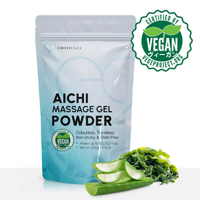  Nuru Massage Gel Powder 500g | Nori Seaweed & Aloe Vera | 50 Litre / 13.2 gal