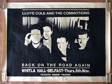 LLOYD COLE AND THE COMMOTIONS Whitla Hall BELFAST 1987 CONCERT POSTER VG+