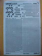 1 x Letraset Symbole PFEILE 3mm - 12mm Blatt S13275 (bb)
