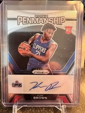 2023-24 Prizm Basketball Kobe Brown Rookie Penmanship auto Clippers RC