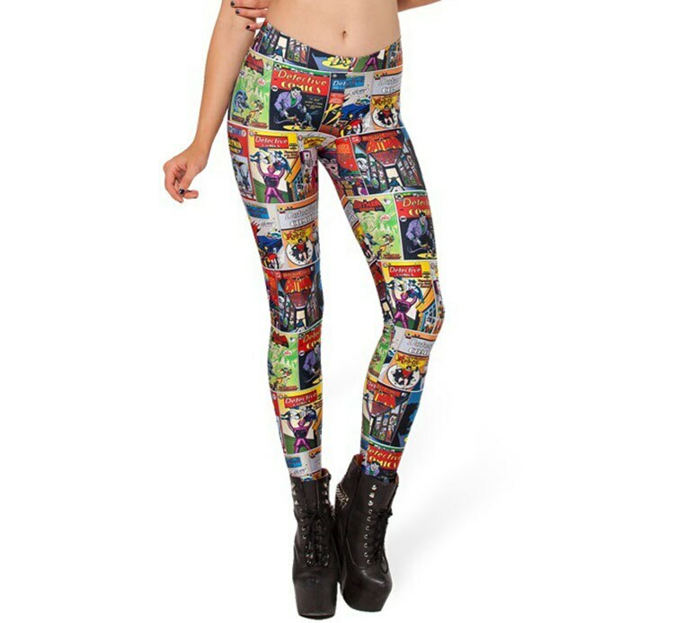 DC Comics Batman Friends Themed Comic Strip Yoga Pants OSFM