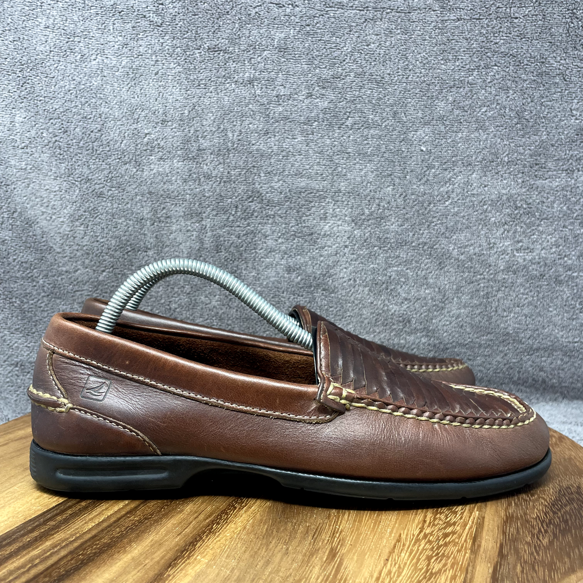 OG　SPERRY TOP-SIDER スウェードローファー 9 Sperry Top Sider Gold Cup Men's 9 M Brown Woven Loafer Slip On