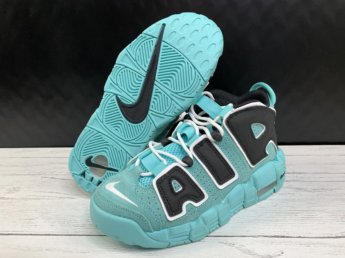 Nike Air More Uptempo GS Light Aqua Boys Size 3.5 Wmns Sz 5 415082-403