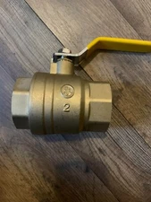 2" Brass Ball Valve Full Port NPT Female UL Listed 600 WOG Water Oil Gas