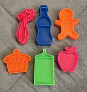 Vintage 1972 Mattel Tuff Stuff Plastic Food 6 Pieces 