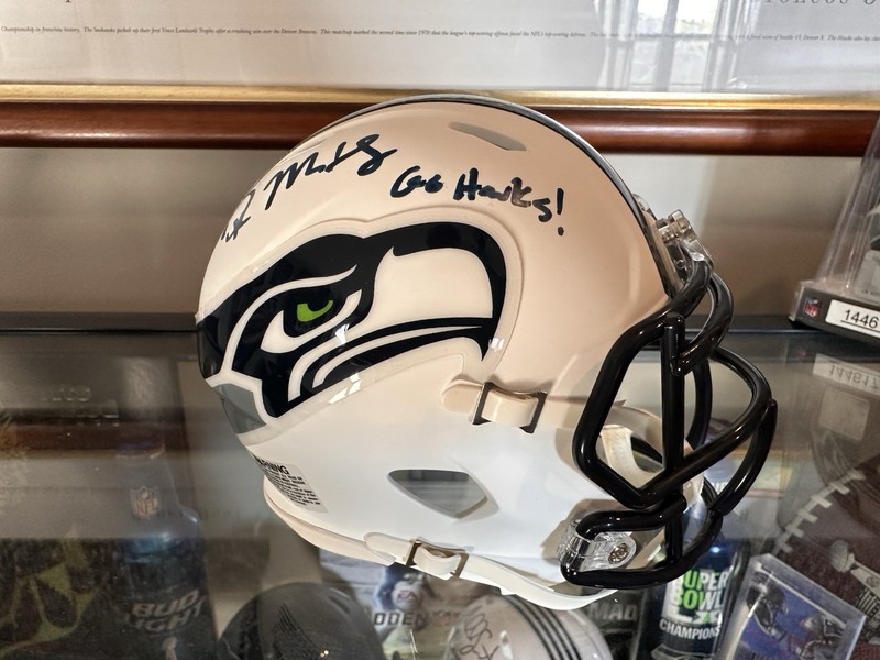 DK Metcalf Signed Seattle Seahawks Mini Helmet