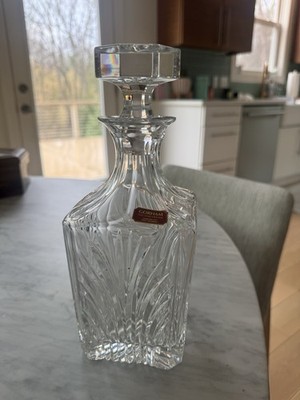 GORHAM Lead Crystal Square Whiskey Scotch Bourbon 10  Decanter