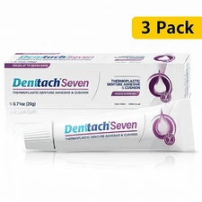 Denttach Denture Adhesive – Cushion-Style Thermoplastic Grip, 7-Day Hold No Glue