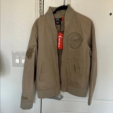 Premium WNBA Indiana Fever Taupe Logo Bomber Jacket Embroidered