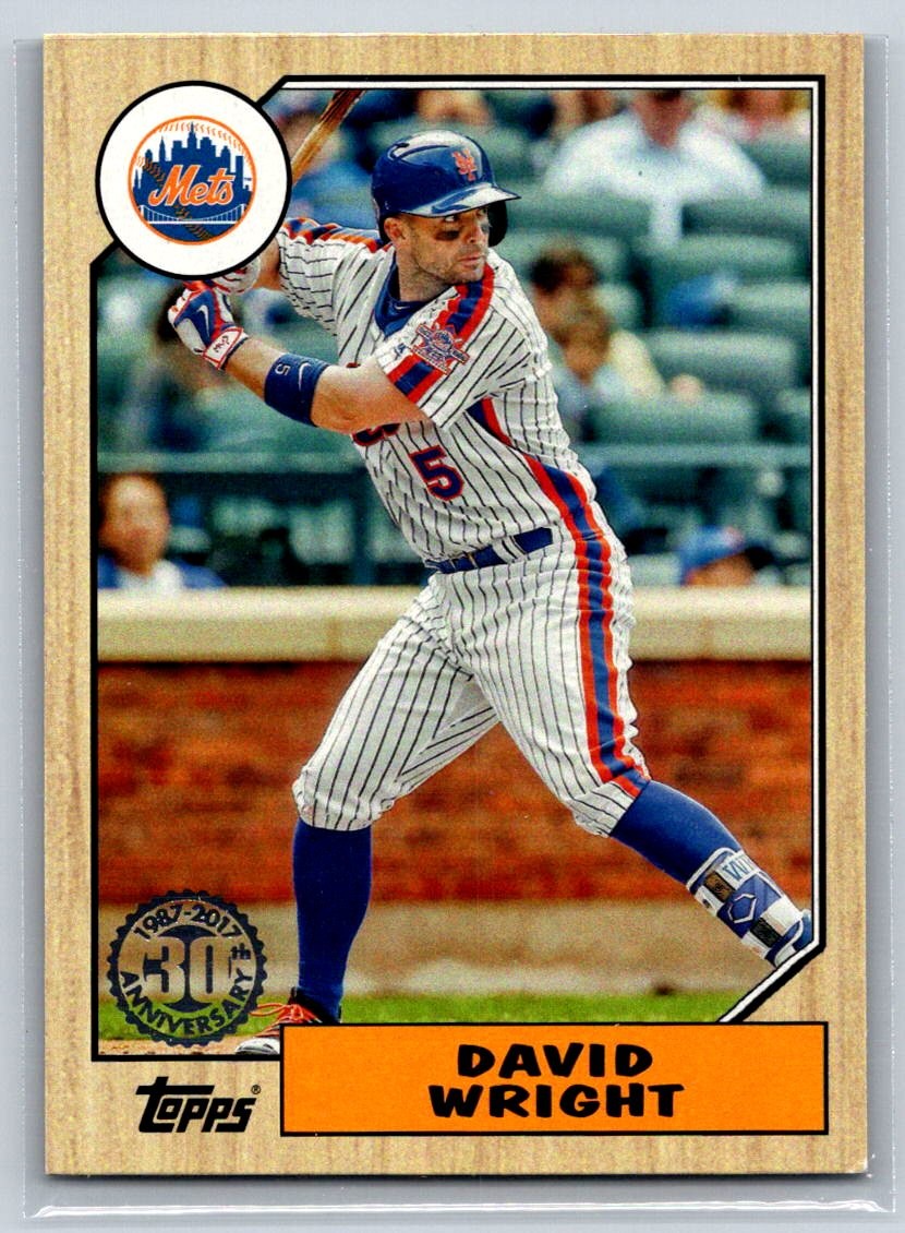 2017 Topps #87-13 David Wright 1987 Topps Baseball 30th Anniversary