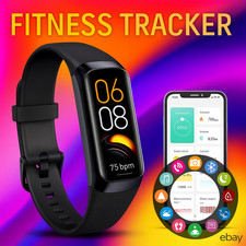 Smart Fitness Tracker Watch Waterproof Heart Rate BP Step Counter for Men/Women