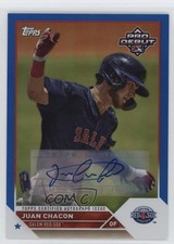 2023 Topps Pro Debut Blue Foil Auto 34/150 Juan Chacon #PD-31 Auto 16in