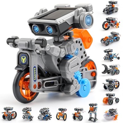 Solar Robot Building Kit STEM Gift for Boys Aged 8-13, DIY 15-in-1 Educationa...