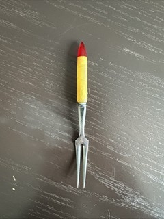 Vintage Seafood Fork With Bee Style Bakelite Handle