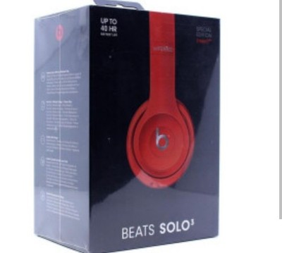 Beats Solo3 Wireless Kopfhörer RED Special Edition  Wie Neu & OVP Apple  DJ Dre 