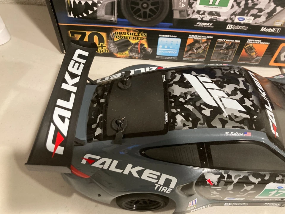 HPI Racing 160781 1/10 Sport 3 Porsche 911 GT3 RSR Falken Flux 4WD Car & Extra - Image 3 of 4