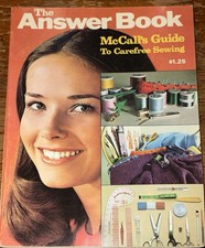 Vintage McCalls Guide to Carefree Sewing Book 1970s Instructional MCM Ephemera