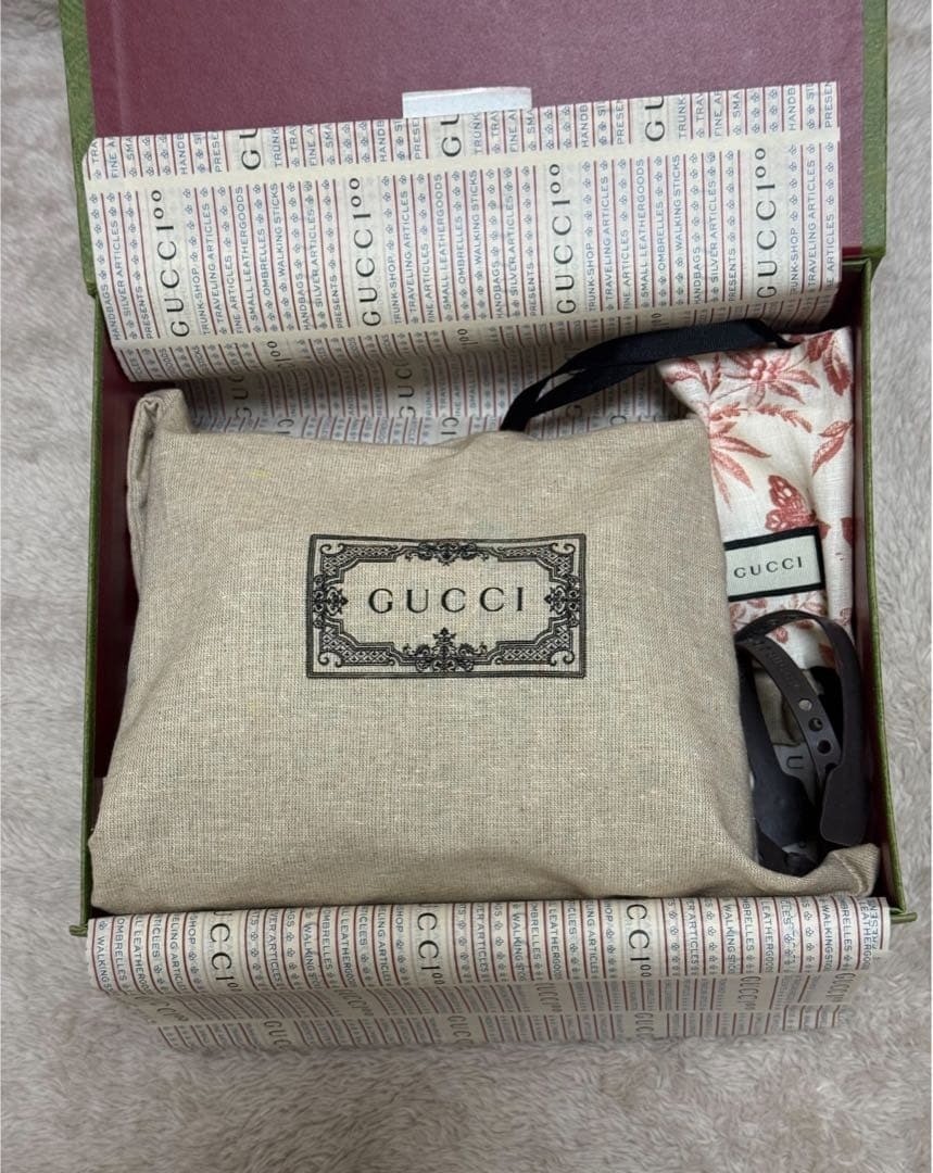 GUCCI Diana Jumbo GG Small Shoulder Tote Hand Bag Leather Beige Dark Brown Auth thumbnail 14