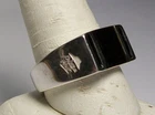 RARE VINTAGE 14K GOLD & STERLING 925 PIZZA HUT MANAGER EMPLOYEE MENS RING SZ 10
