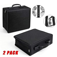 2 Pack 520 Capacity DVD Binder Case CD Wallets Storage Organizer Holder Booklet